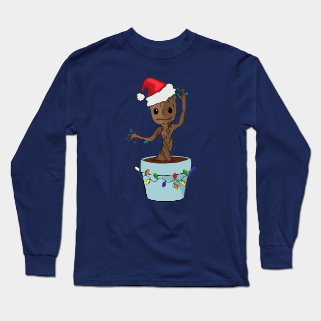 Holiday Tree Long Sleeve T-Shirt by Jen Talley Design